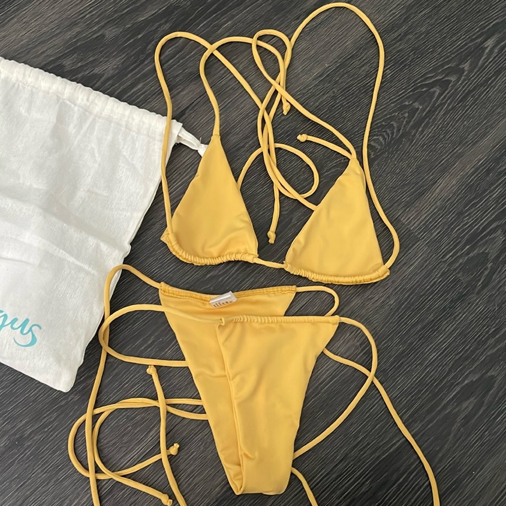 NWT small andi bagus yellow bikini set